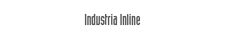 Industria Inline font preview