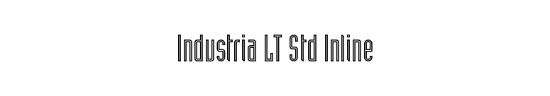 Industria LT Std Inline font preview
