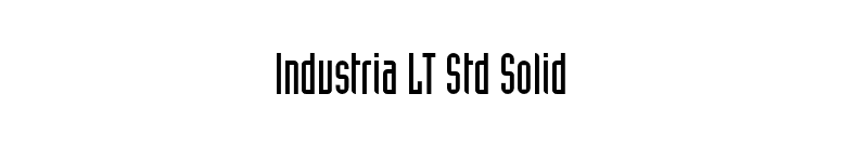 Industria LT Std Solid font preview