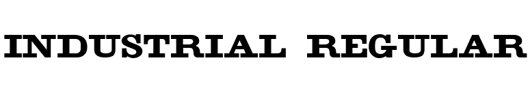 Industrial Regular font preview
