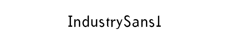 IndustrySans1 font preview