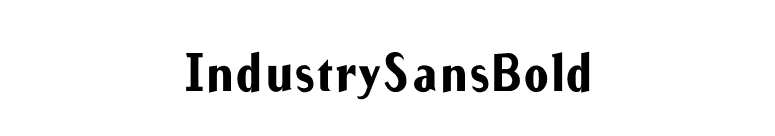 IndustrySansBold font preview