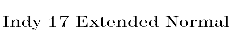 Indy 17 Extended Normal font preview