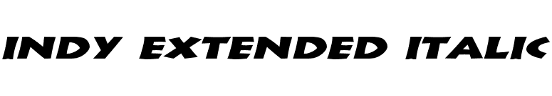 Indy Extended Italic font preview