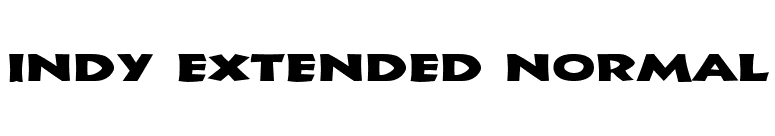 Indy Extended Normal font preview
