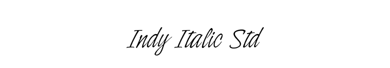 Indy Italic Std font preview