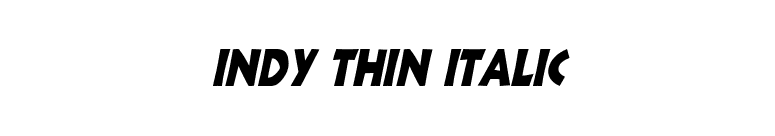 Indy Thin Italic font preview