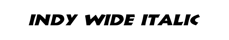 Indy Wide Italic font preview