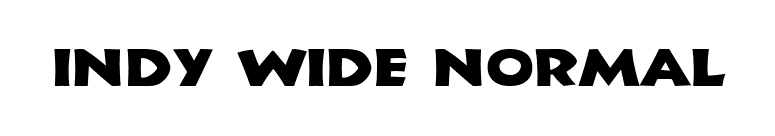 Indy Wide Normal font preview