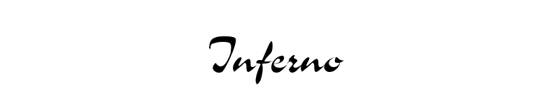 Inferno font preview