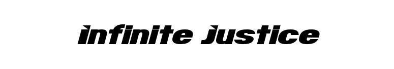 Infinite Justice font preview