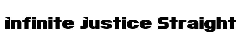 Infinite Justice Straight font preview