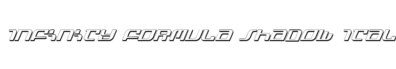 Infinity Formula Shadow Ital font preview