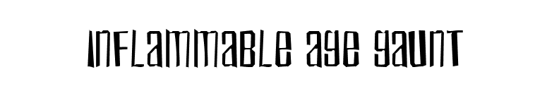Inflammable Age Gaunt font preview