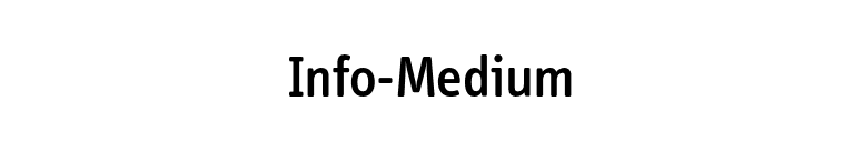 Info-Medium font preview