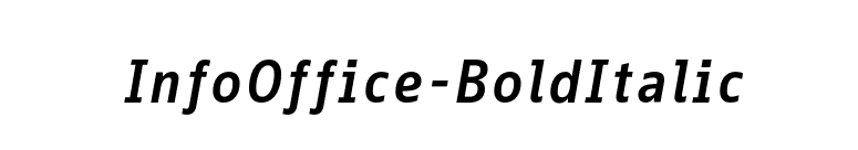 InfoOffice-BoldItalic font preview