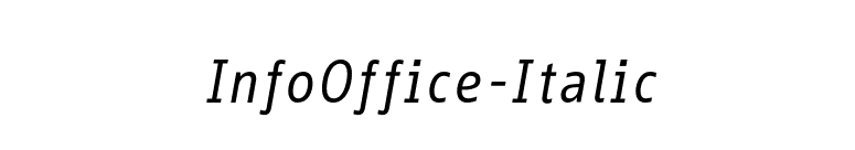 InfoOffice-Italic font preview
