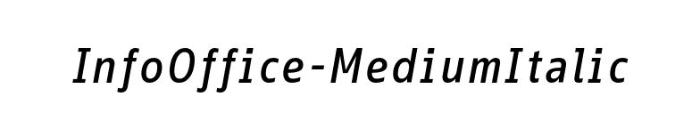 InfoOffice-MediumItalic font preview