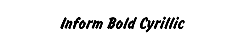 Inform Bold Cyrillic font preview