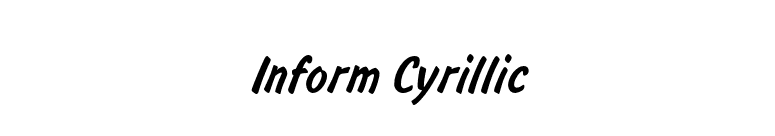 Inform Cyrillic font preview