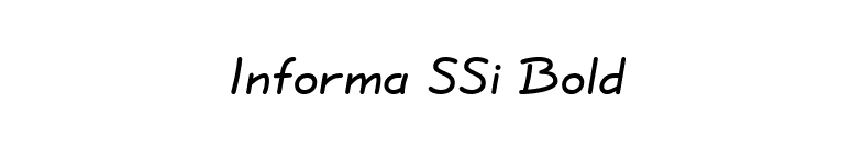 Informa SSi Bold font preview