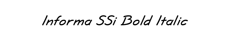Informa SSi Bold Italic font preview