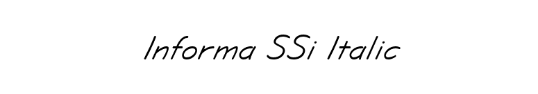 Informa SSi Italic font preview