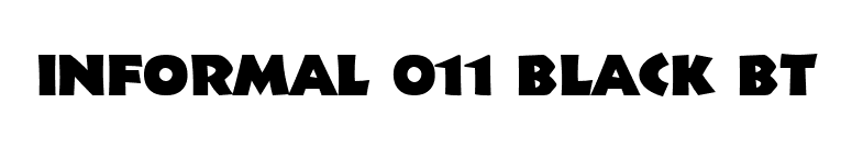 Informal 011 Black BT font preview