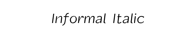 Informal Italic font preview
