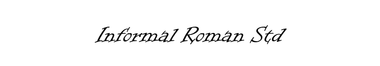 Informal Roman Std font preview