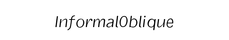 InformalOblique font preview