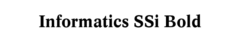 Informatics SSi Bold font preview