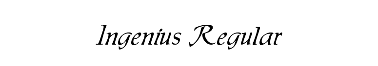 Ingenius Regular font preview