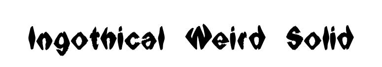 Ingothical Weird Solid font preview