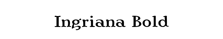 Ingriana Bold font preview