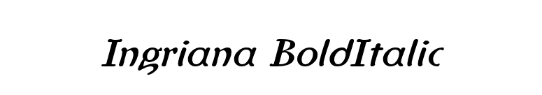 Ingriana BoldItalic font preview