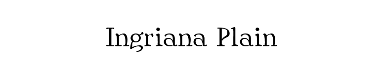 Ingriana Plain font preview