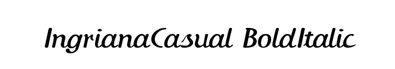 IngrianaCasual BoldItalic font preview