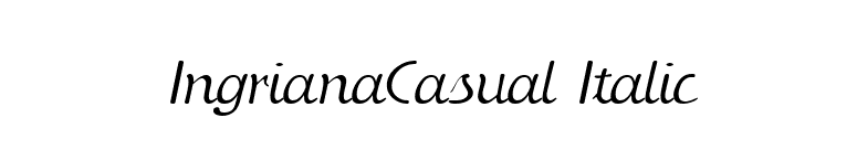 IngrianaCasual Italic font preview