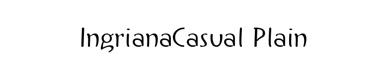 IngrianaCasual Plain font preview