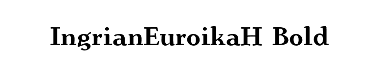 IngrianEuroikaH Bold font preview