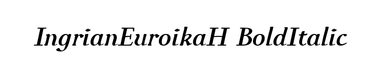 IngrianEuroikaH BoldItalic font preview