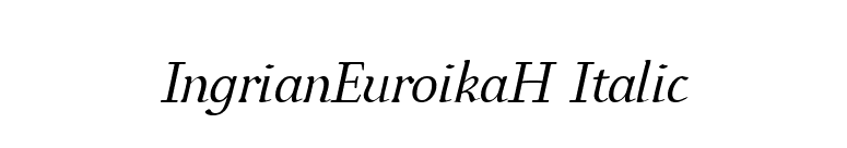 IngrianEuroikaH Italic font preview