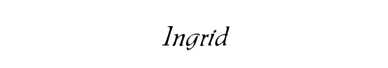 Ingrid font preview