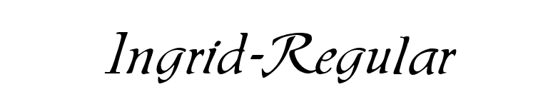 Ingrid-Regular font preview