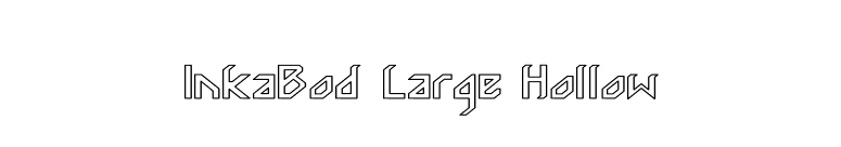 InkaBod Large Hollow font preview