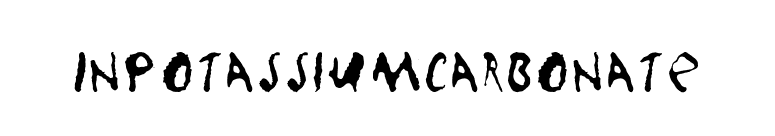 InPotassiumCarbonate font preview