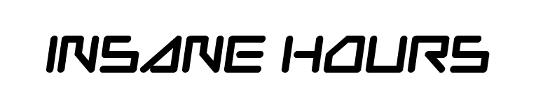 Insane Hours font preview
