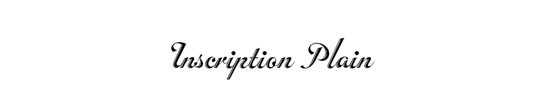 Inscription Plain font preview