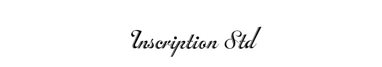 Inscription Std font preview